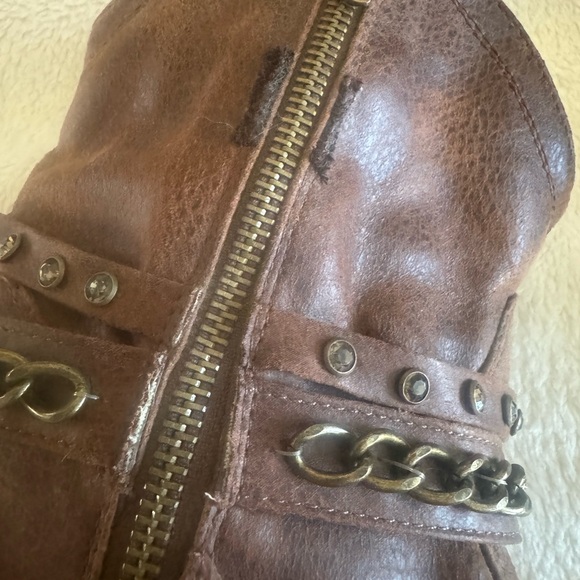 Not Rated Slouch Harness Women’s Vegan Western Style Boots with 3 1/2” Heels - Picture 8 of 14